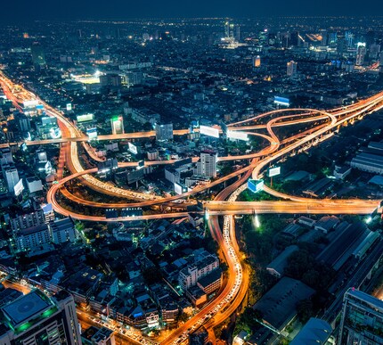 City with lights